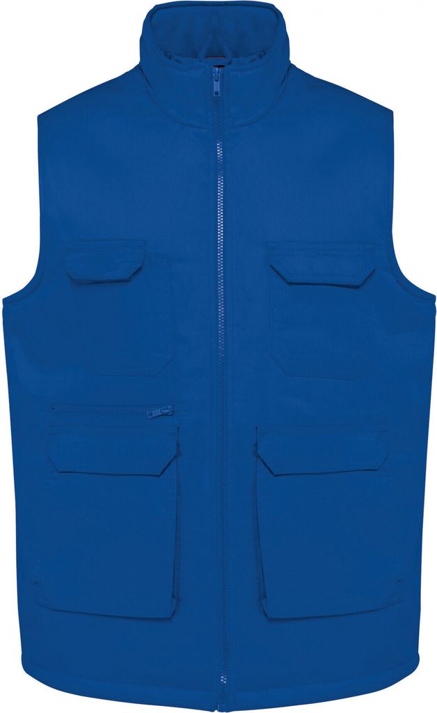 WK. Designed To Work Gefütterte Uni-Weste aus Baumwollpolyester