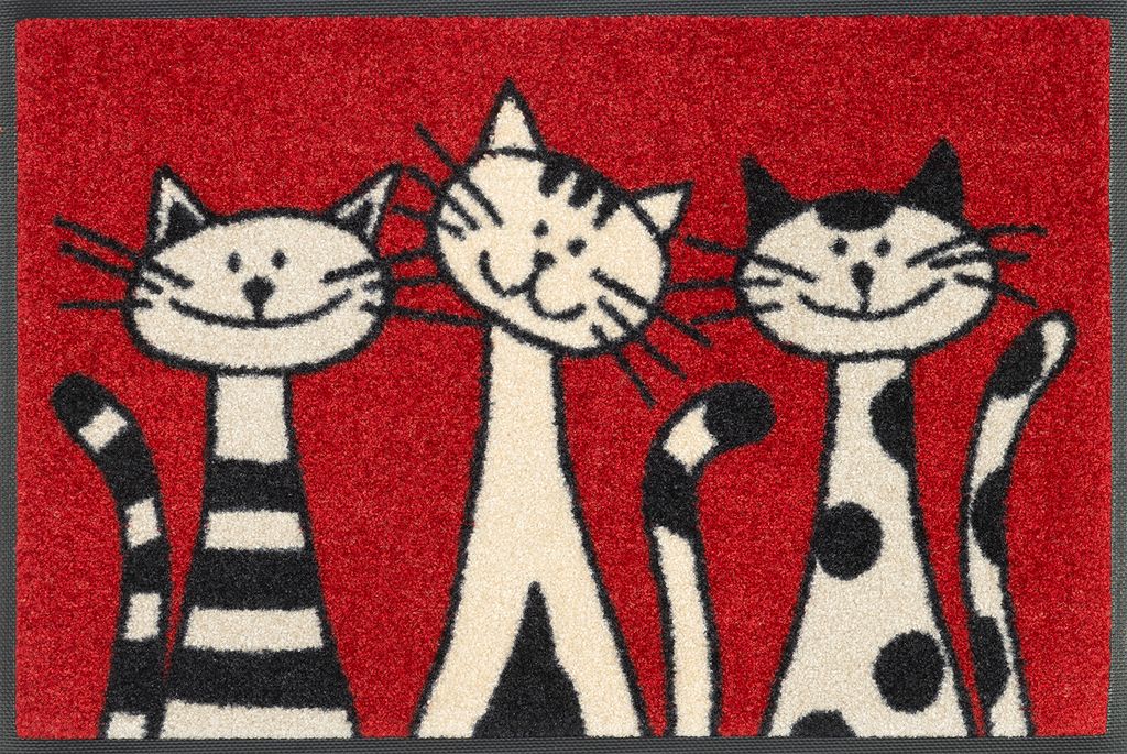 wash+dry Schmutzfangmatte Three Cats - 40 x 60 cm Produktbild 