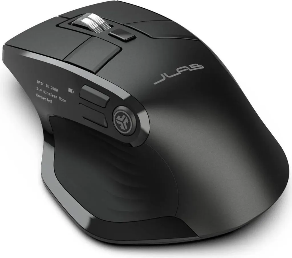 Souris ergonomique sans fil JLab Epic optique noire multi-dispositif
