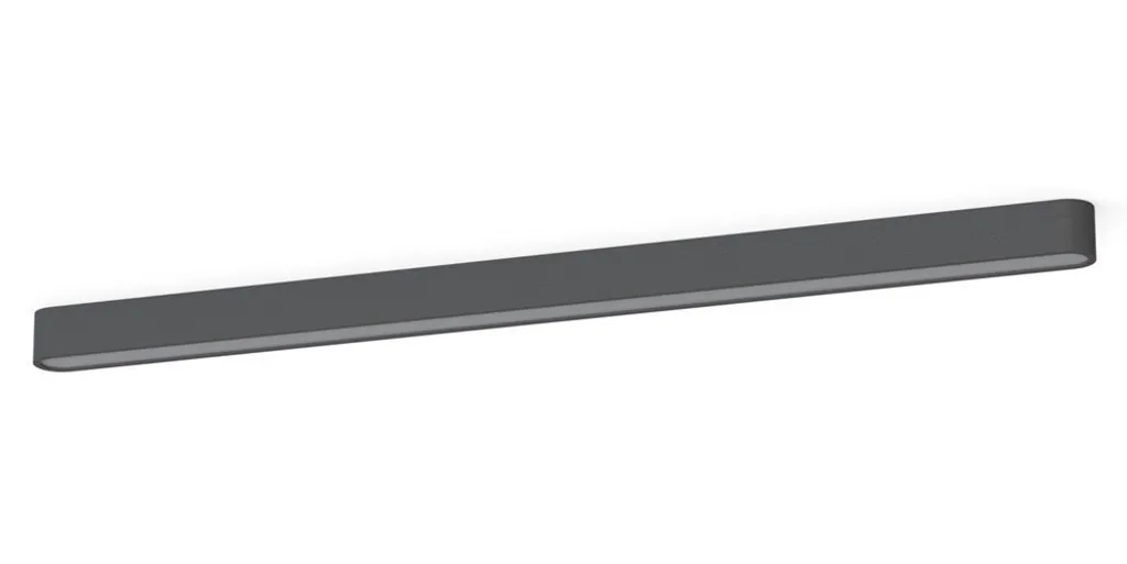 Luminaire de plafond LED SOFT graphite 120cm pour éclairage intérieur