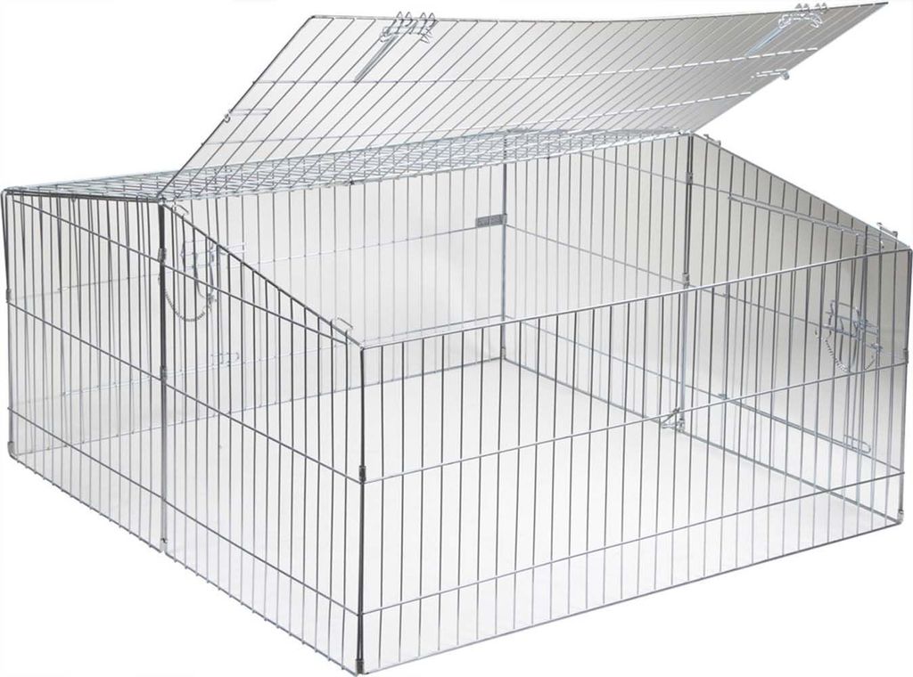 Kerbl Pet Freilaufgehege, 115 x 115 x 60 cm, verzinkt, mit Produktbild 