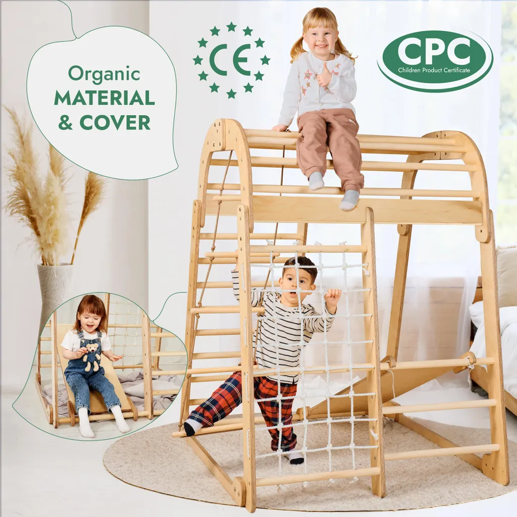Module d'escalade intérieur bois : la solution active pour enfants 3-8 ans - 8