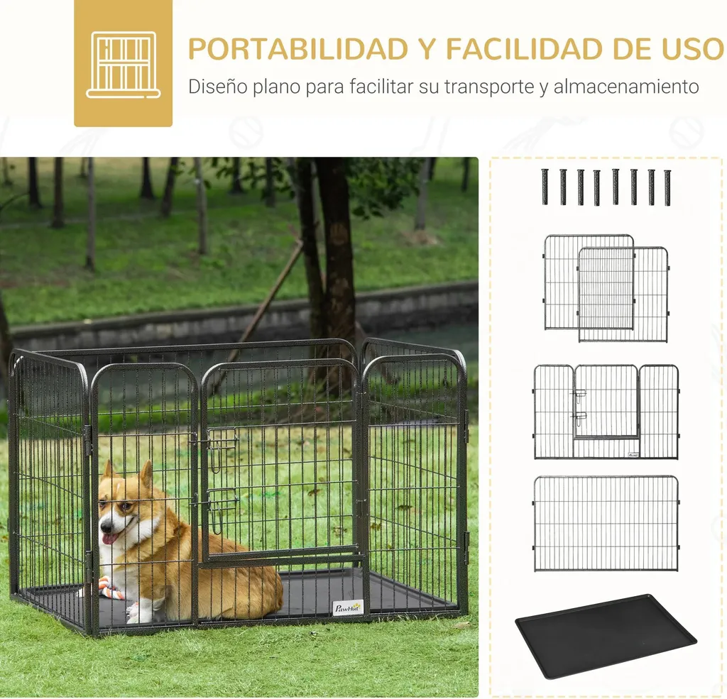 Parc rectangulaire pour chiots et petits chiens - Enclos modulable - 5