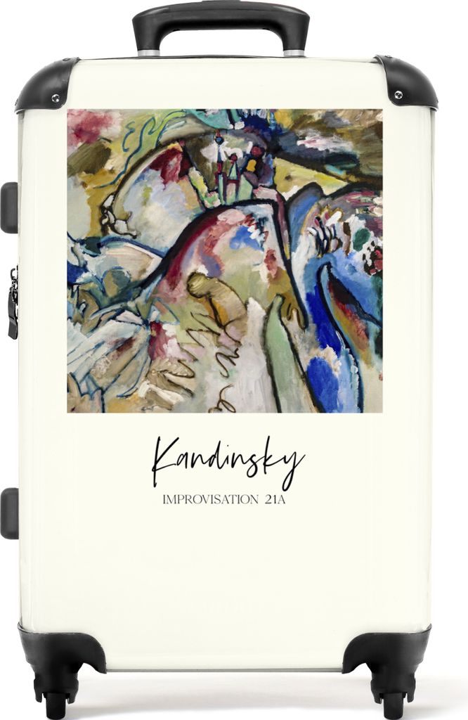 NoBoringSuitcases.com Großer Koffer - Kunst - Kandinsky - Farben - Abstrakt - Alte Meister - Kombinationsschloss TSA - Hartschalen Trolley 4 Rol...