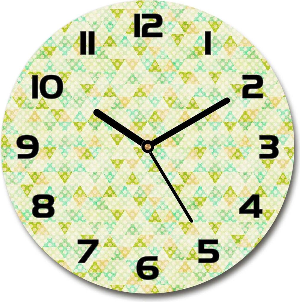 Wanduhr aus Glas 30fi Glasbild Glasuhr Gehärtetes Glas - schwarze-zeiger - Geometric background