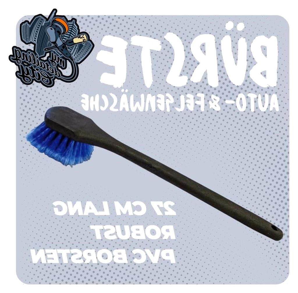 Autowaschbürste/Felgenbürste - kratzfreie und gründliche Reinigung - extra weiche PVC-Borsten und ergonomischer Griff - 27 cm lang
