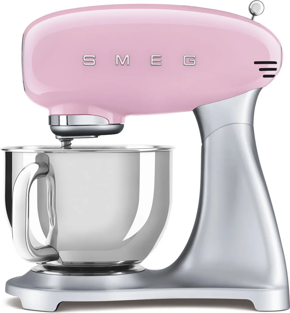 Robot pâtissier Smeg Rose 800W - Fini les Grumeaux avec ce Batteur Rétro