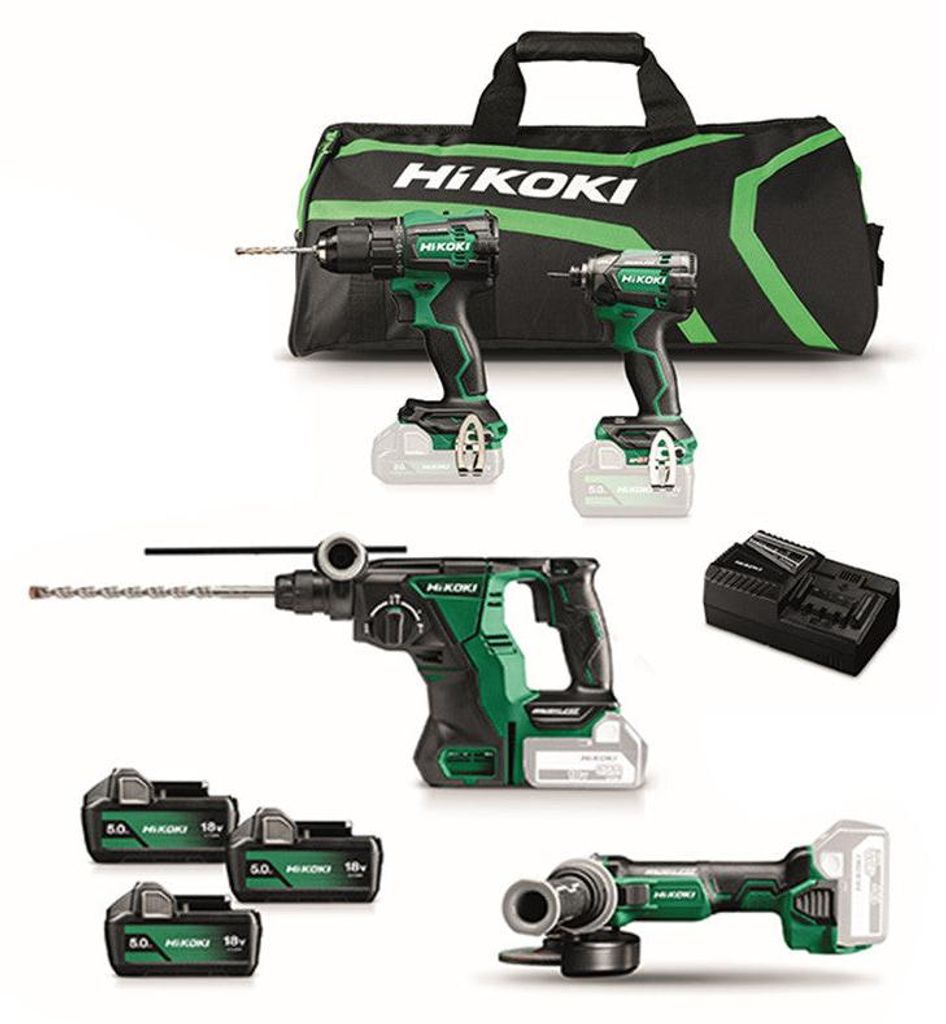 Pack 4 outils perforateur - perceuse - meuleuse & visseuse Image du produit 