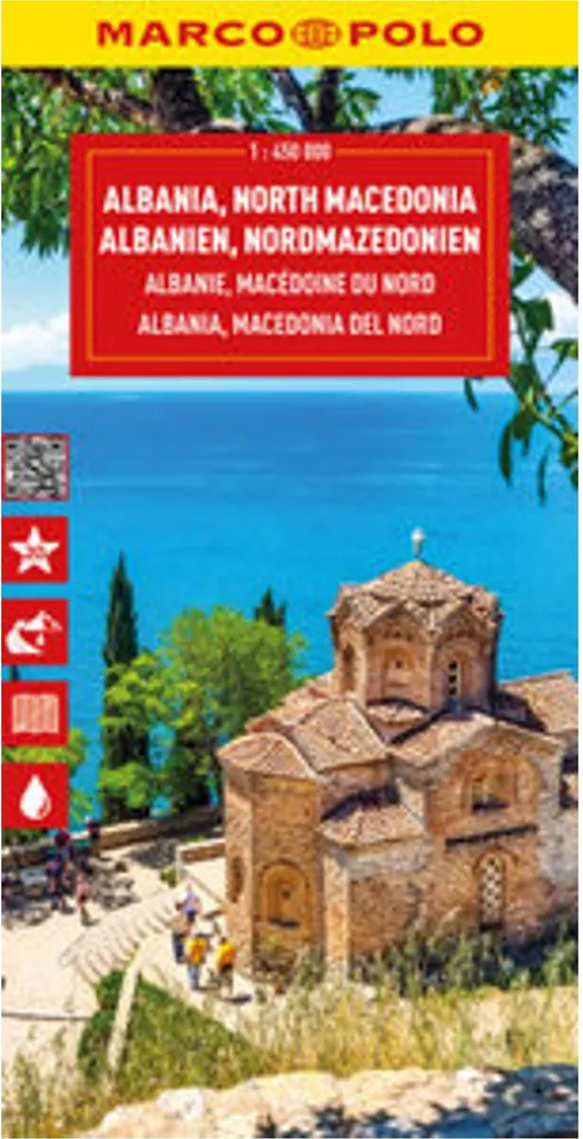 Carte MARCO POLO Albanie et Macédoine du Nord 1:450.000 avec Index