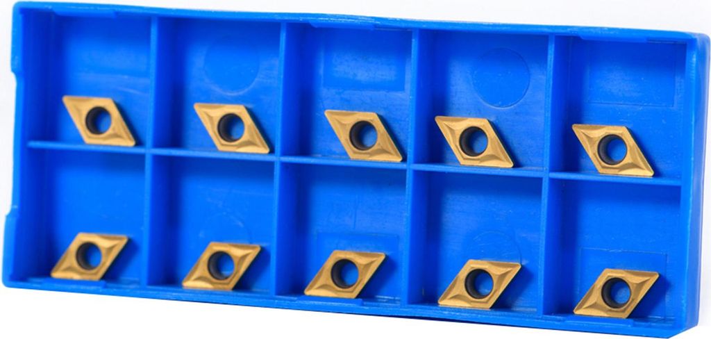 10 Stück CNC-Hartmetall-Wendeschneidplatten für Drehmaschinen mit Box