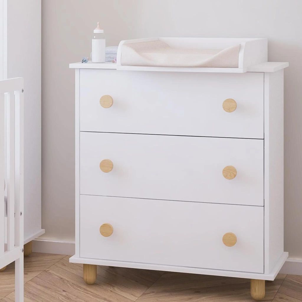 ZEE LUMI Cassettiera Fasciatoio Bianca 83×93×48 cm, 3 Immagine del prodotto 