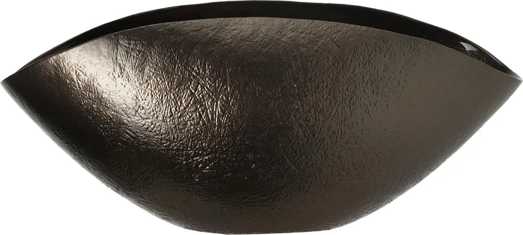 Bol design en verre effet métal Leonardo Ferro Como 38x20cm luxe et chic