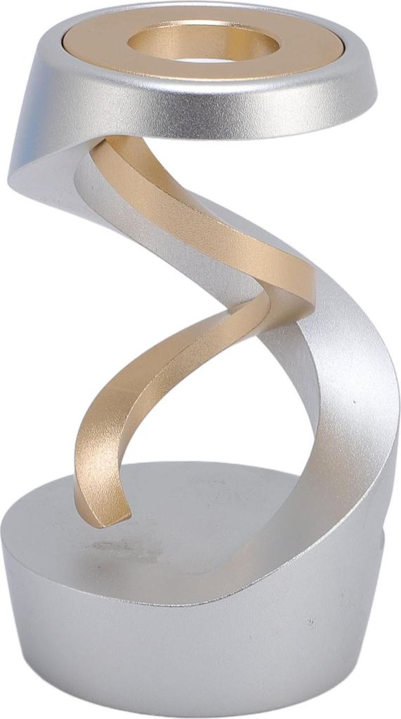 Desktop-Metall-Schwimmgyroskop, schwebende rotierende Dekoration aus Aluminiumlegierung, silberner und goldener Drache