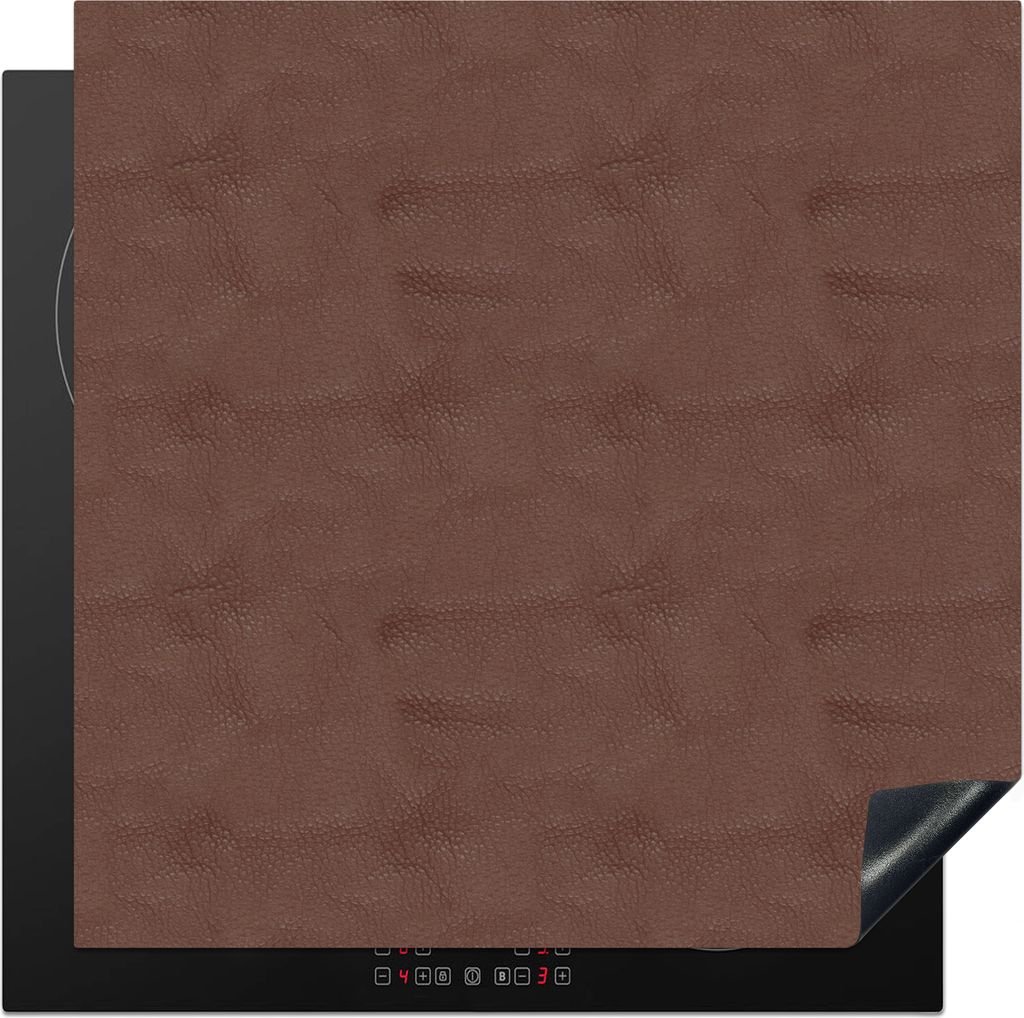KitchenYeah Herdabdeckplatte Leder - Rot - Tiere , 78x78cm, Küche Deko, Glaskeramikkochfeld Herdabdeckung, Abdeckplatte fùr Kochfeld