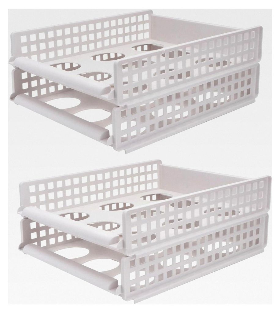 2 Stück Aufbewahrungsboxen für den Kleiderschrank, faltbar, aus Kunststoff, Schubladeneinsatz für Kleidung