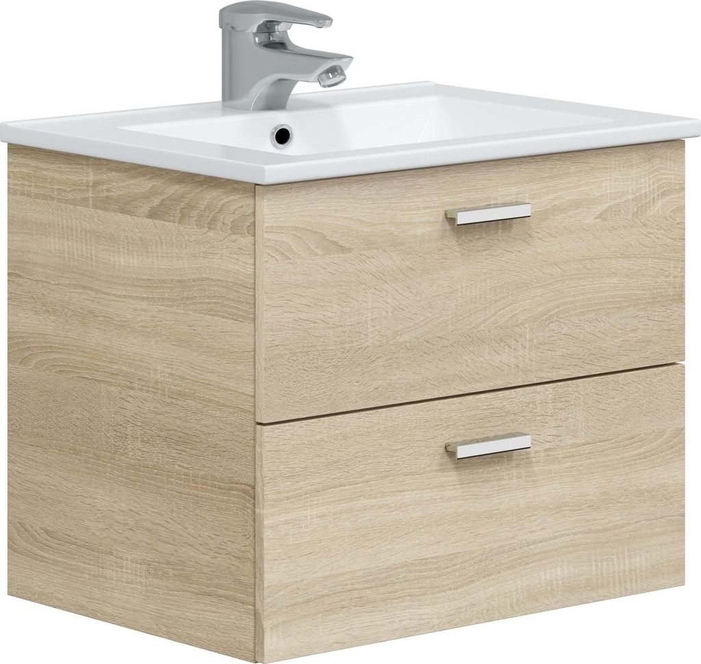 Waschtisch-Set >ECO KIT< in Canadian Eiche - 60x50x45 (BxHxT)