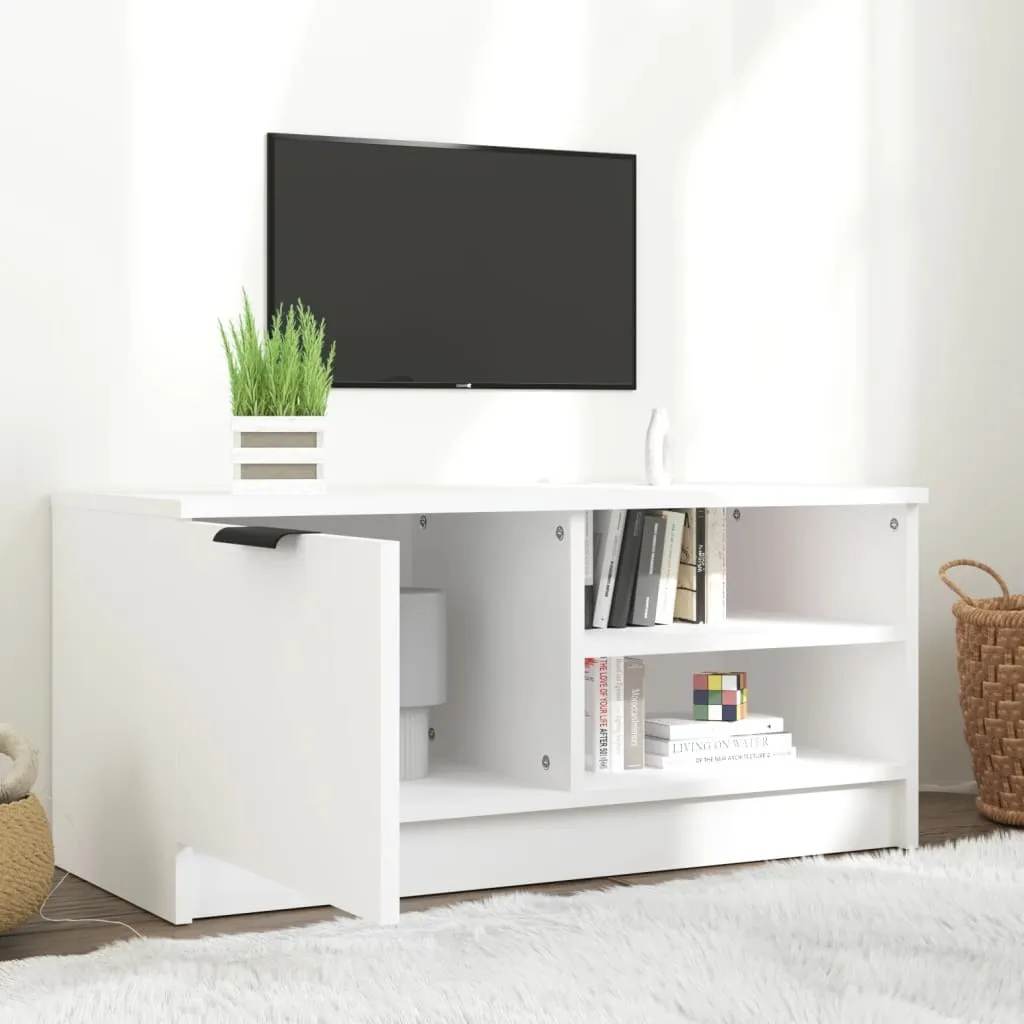 Mobile Porta TV Bianco 80cm - Legno Multistrato Moderno per Soggiorno - 3
