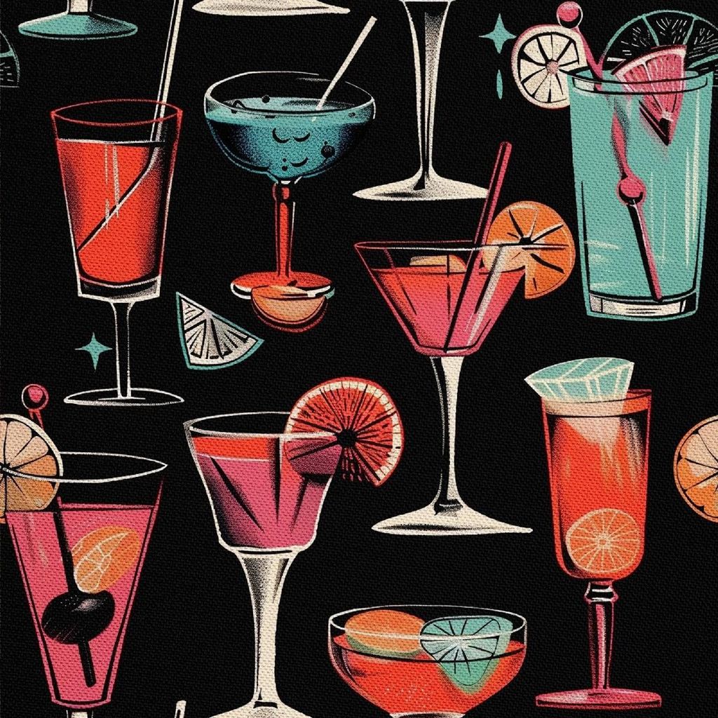OUTDOOR DEKOSTOFFE OXFORD - Motiv Cocktail | DX8641