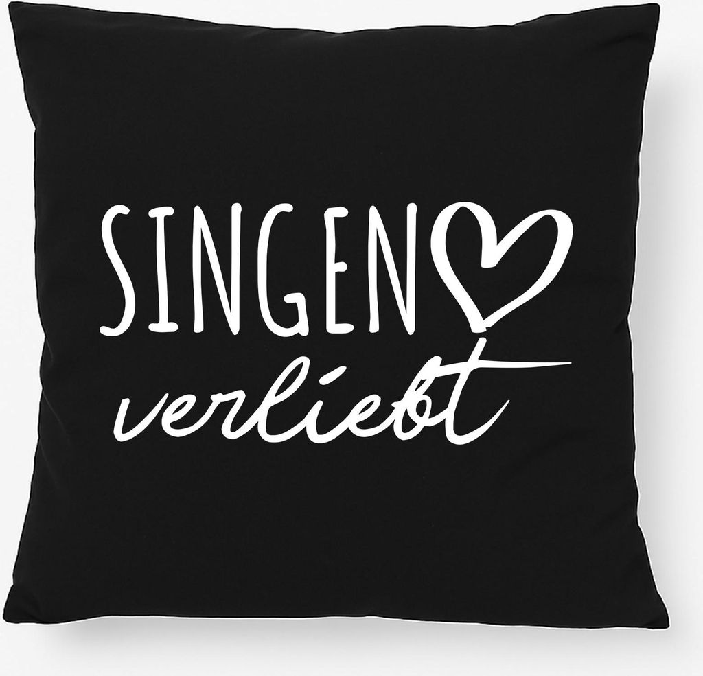 Huuraa Kissen Singen (Hohentwiel) verliebt 40x40cm mit Füllung Black Baumwolle Dekokissen Geschenkidee