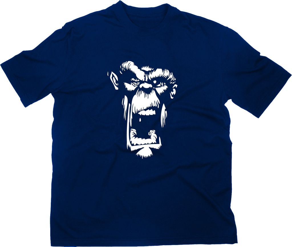 Styletex23 T-Shirt Crazy Gorilla Ape Kult, Navy, L