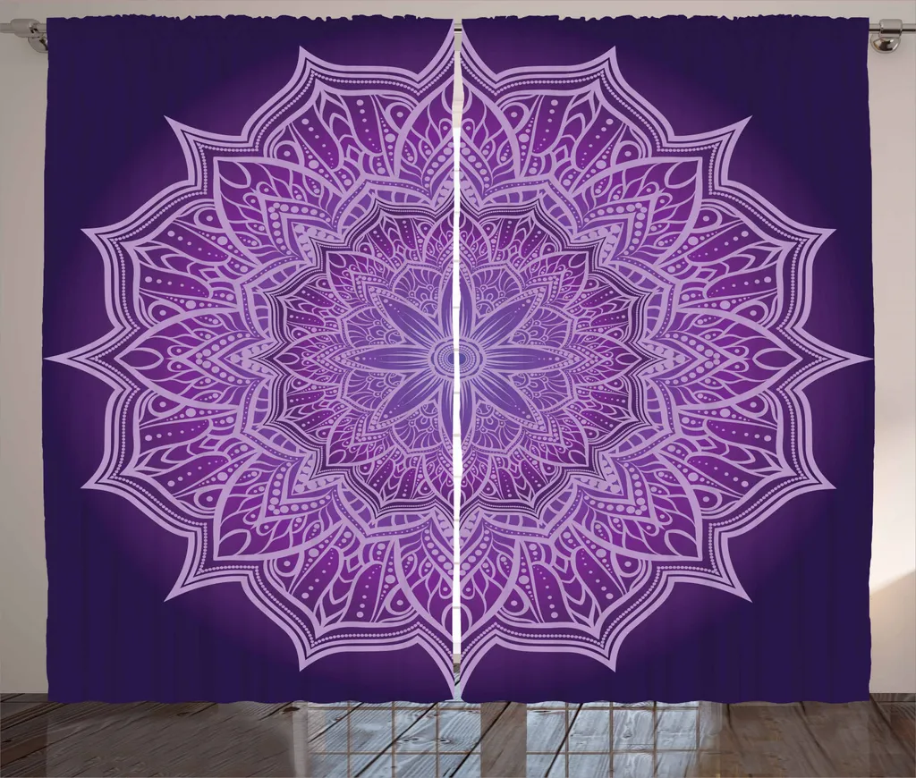 Tenda Mandala Viola ABAKUHAUS 280x245 cm - Arredo Boho Chic per Camera