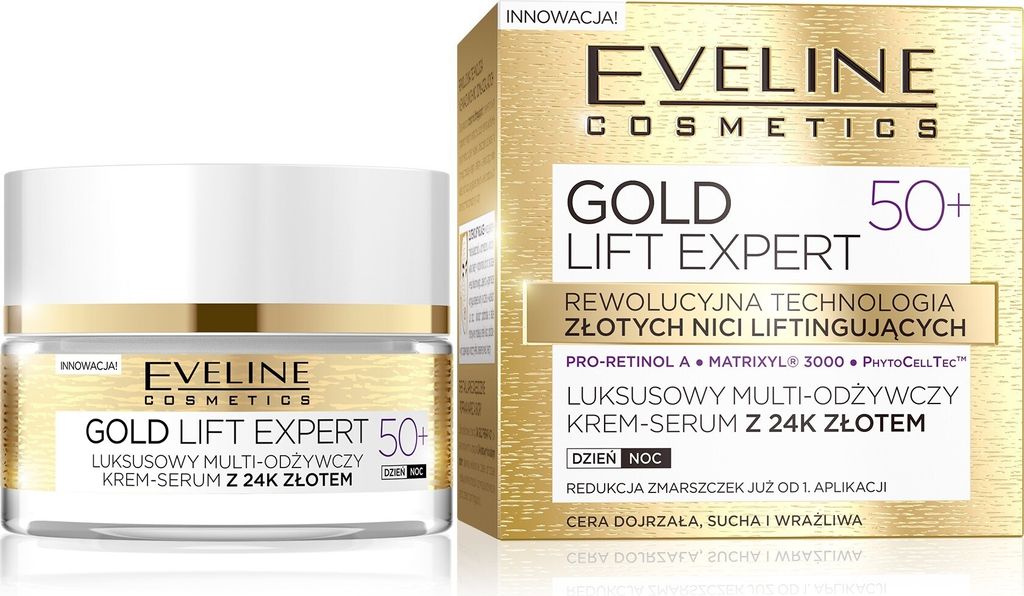 Eveline Cosmetics Gold Lift Expert – gezichtscrème, Productafbeelding 