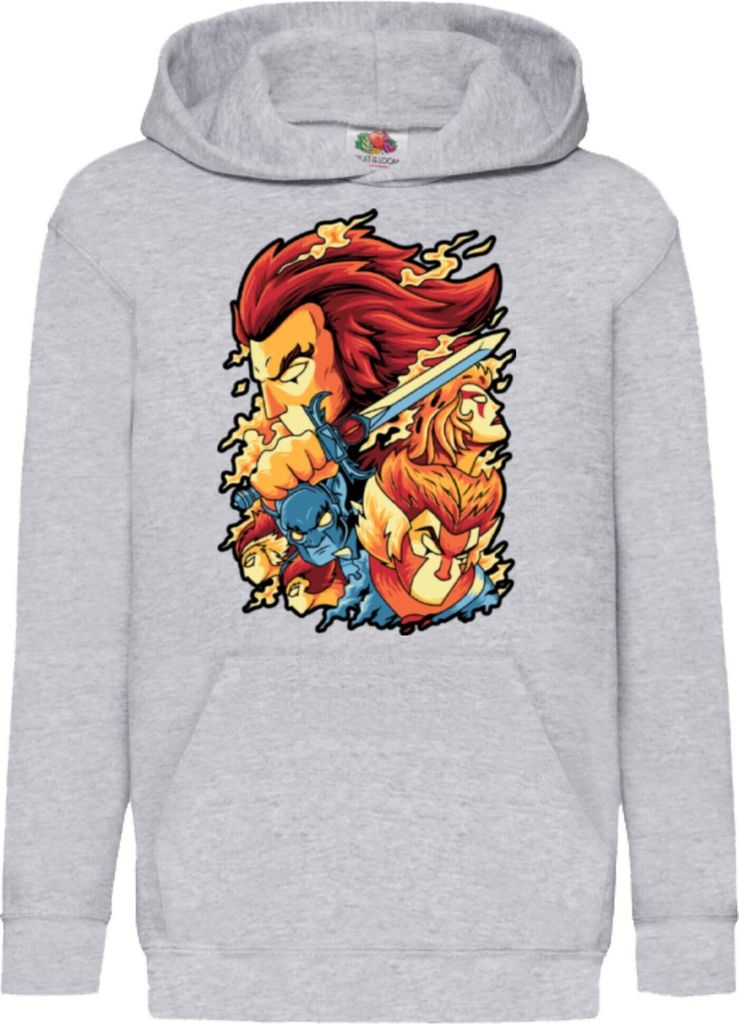 Kinder Kapuzenpullover Thundercats 01, 7-8 Jahr - 128 / Grau