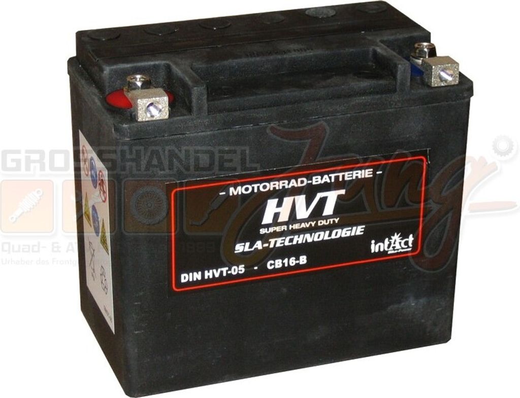 intAct Bike-Power Motorradbatterie HVT YB16-B 12V 22Ah Produktbild 