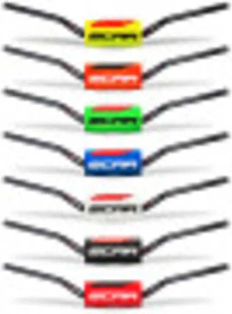 Guidon SCAR Noir avec Mousse de Protection Bleu Foncé pour Motocross
