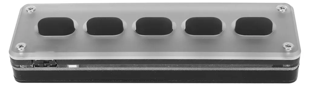 Pavé numérique mini 5 touches en silicone noir sans fil double mode USB