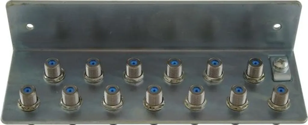 Barrette de mise à la terre Televes pour 13 connexions coaxiales HF
