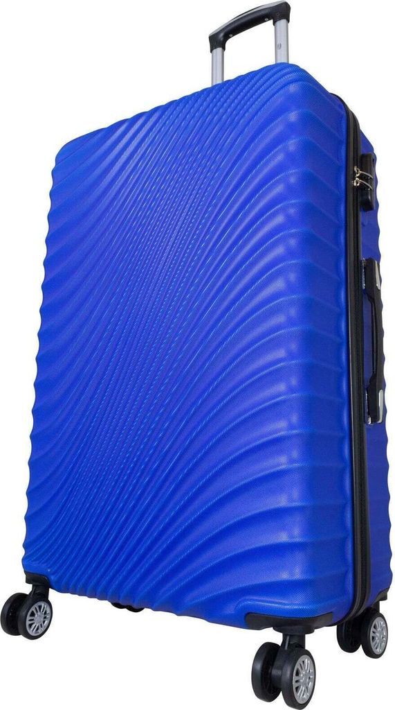 Großer Reisekoffer Padua 96 L Hartschale Trolley ABS blau