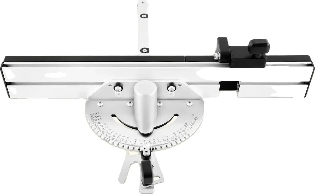 Gabarit à onglet réglable 0-60° avec règle de 45 cm et butée de mesure