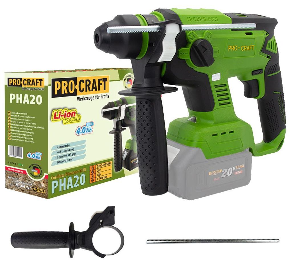 Akumulátorové vŕtacie kladivo Procraft PHA20 SDS-plus 20V Obrázok produktu 