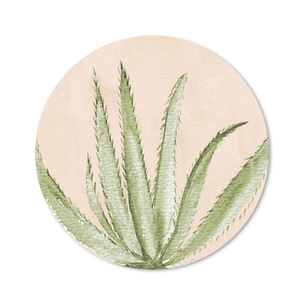MuchoWow Mauspad Mousepad Aquarell - Sukkulente - Böhmisch - Botanisch 50x50 cm - Mousepads - Maus Mat - Pad - Mausunterlage - Vinyl