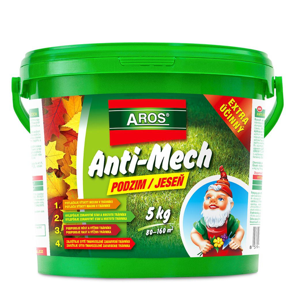 AROS Trávníkové hnojivo Anti-Mech podzim (5 kg na 160 m²) Obrázek produktu 