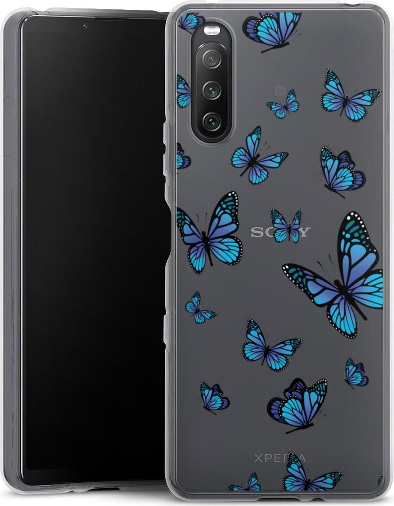 DeinDesign Handyhülle für Sony Xperia 10 III Silikon Hülle Case Smartphone Schutzhülle Muster Schmetterling transparent