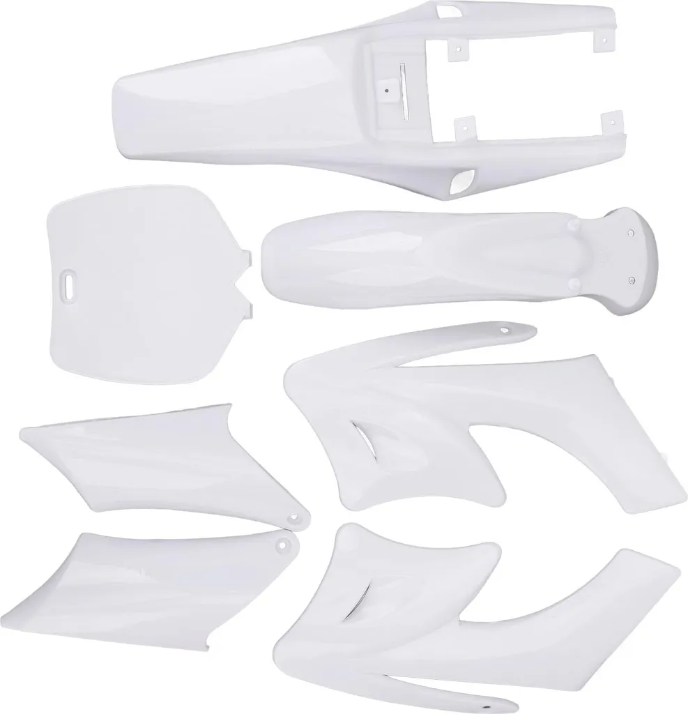 Kit carénage plastique blanc pour Apollo Orion Dirt Bike 47cc et 49cc