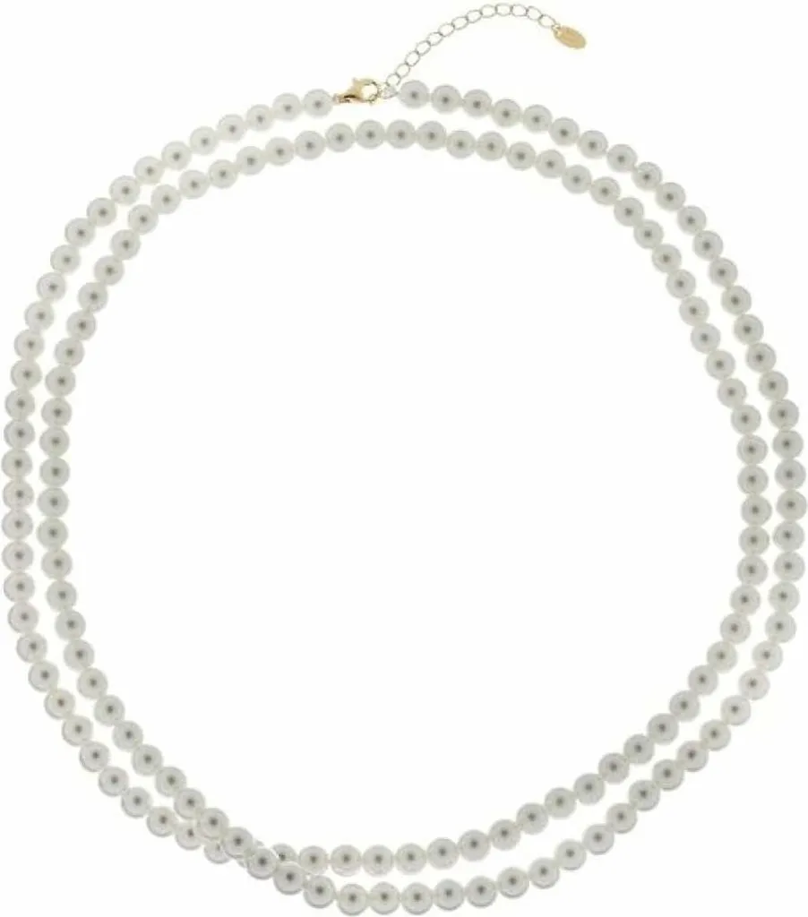 Collana Amen CLPE60SWGB90 in Argento 925 e Perle Swarovski 90cm