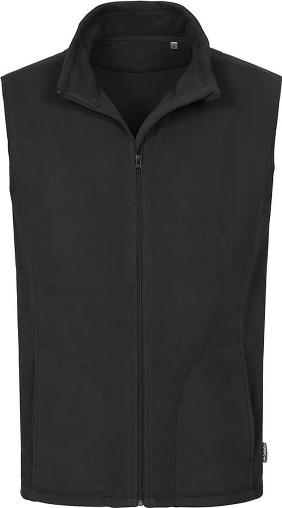 Stedman Herren Active Fleece Gilet AB290 (S) (Schwarz)