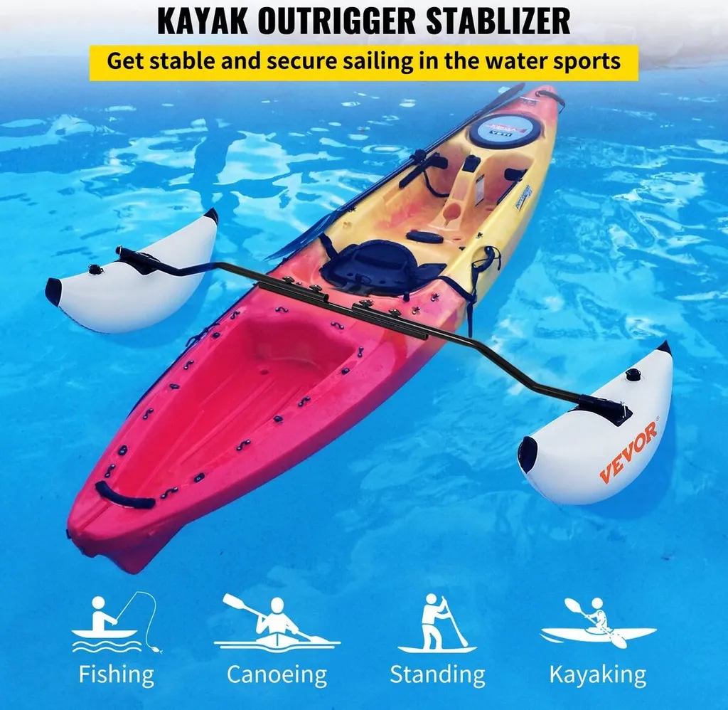 Kit de stabilisation pour canoë et bateau de pêche avec flotteurs