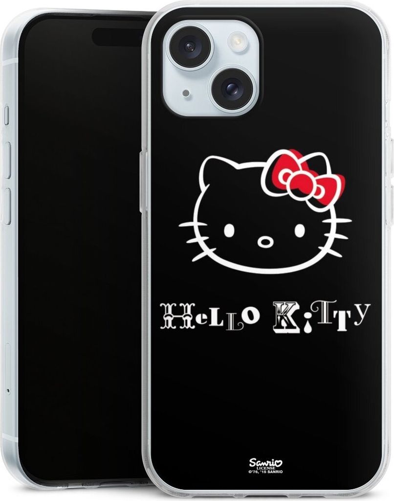 DeinDesign Handyhülle für Apple iPhone 15 Silikon Hülle Case Smartphone Schutzhülle Fanartikel Hello Kitty Kawaii