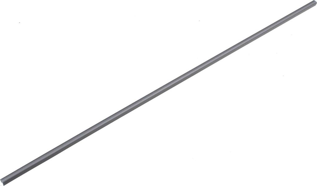 A single gray rod is shown against a white background.