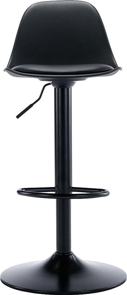 2er Set Barhocker aus Polypropylen und Metall - Schwarz - XAFY