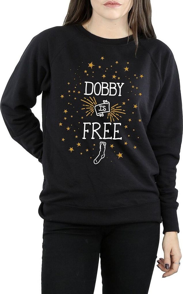 Harry Potter - "Dobby Is Free" Sweatshirt für Damen BI1118 (XL) (Schwarz)