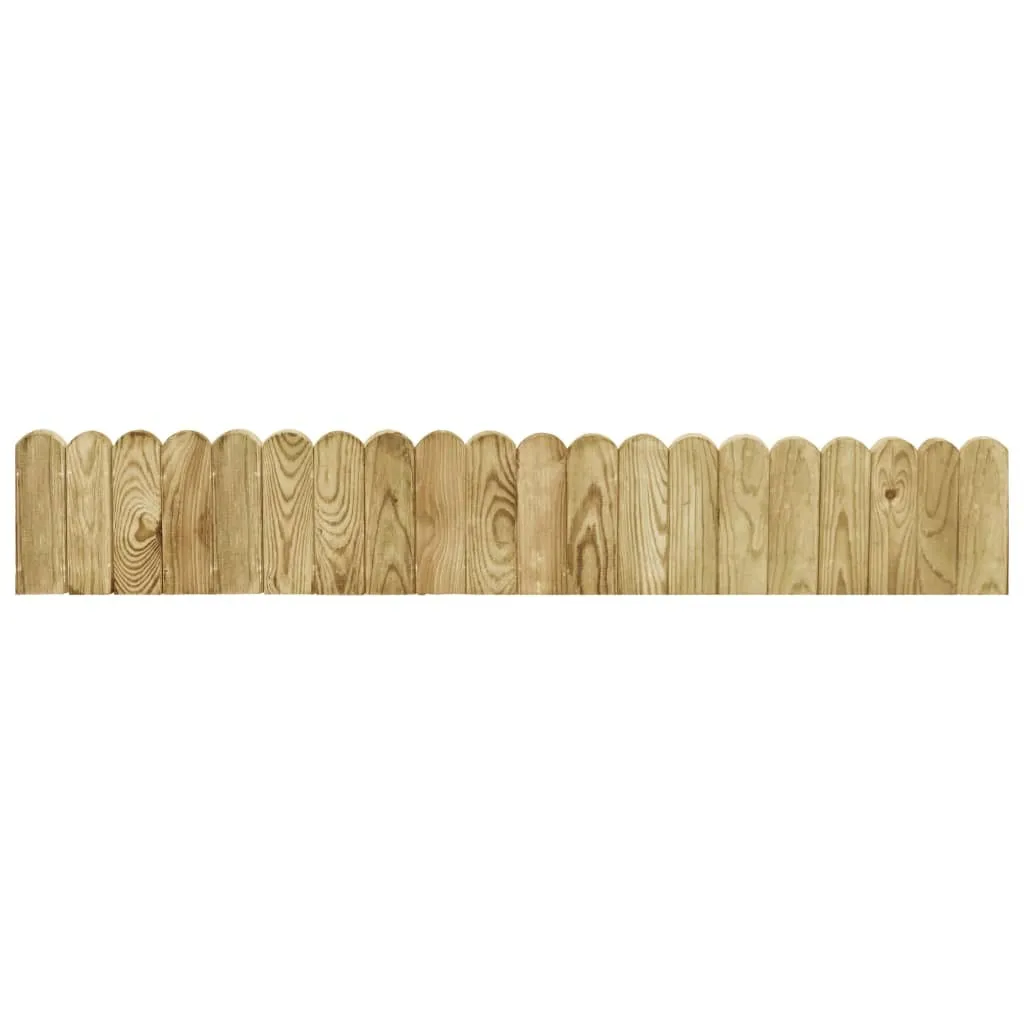 Clôture de jardin en bois vert 120cm pour bordure de massif et allée