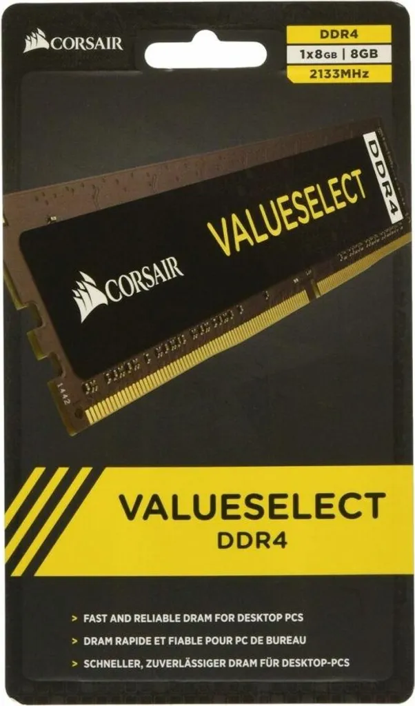 DDR4 8Go Corsair Value Select 2133MHz CL15 Basse Consommation 1.20V