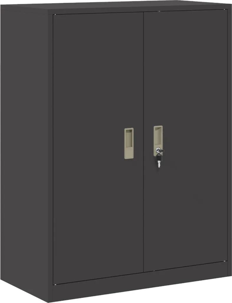 Armadio vidaXL Acciaio Nero 80x40x105 cm | Mobile Ufficio Industriale