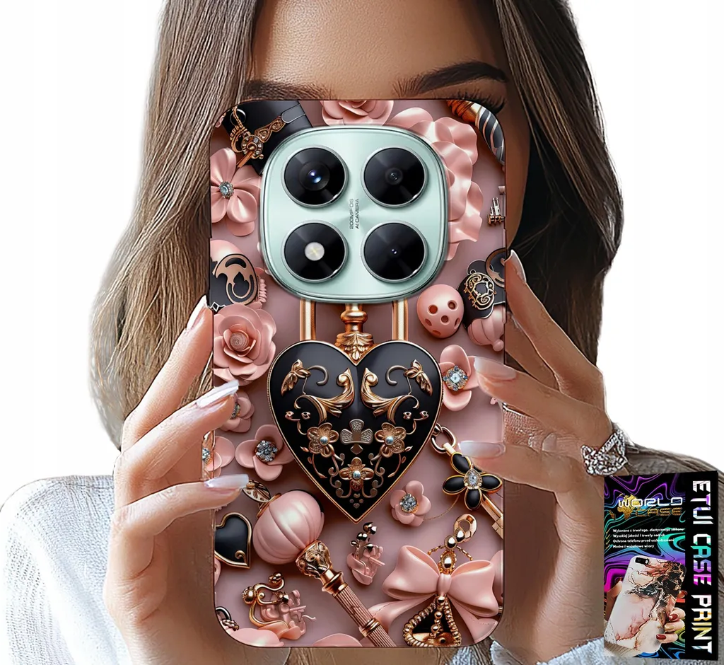 Custodia Dolce Cuore per Xiaomi Note 14 Pro+ 5G con Vetro Sicuro