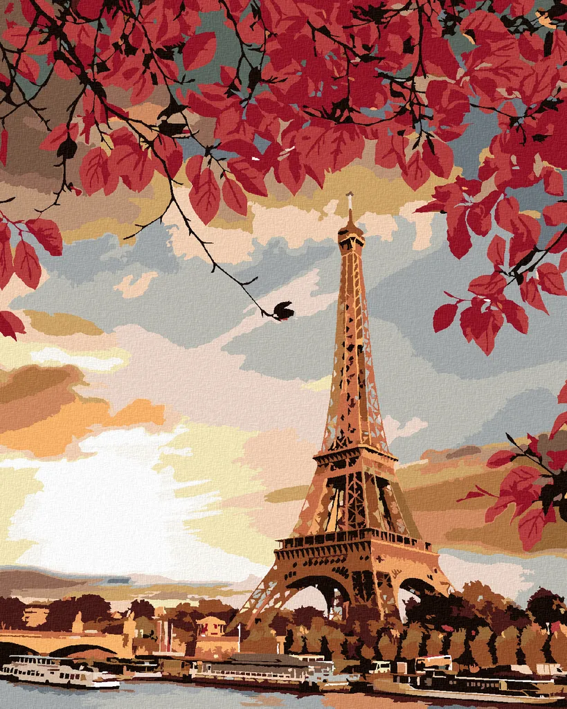 Kit Diamond Painting Zuty 40x50cm - Parigi d'Autunno - Senza Cornice